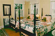 The King Room is the only accommodation at this Bed and Breakast in Williamsburg that offer twin mahogany beds.